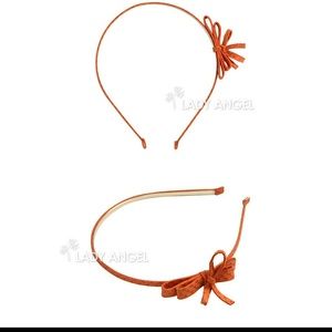Orange Suede Bow Hairband