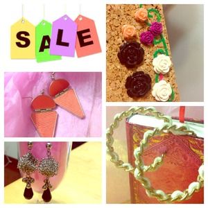 Bundle of earrings, bundle of  j o y