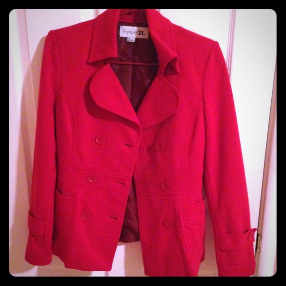 Forever 21 red cotton jacket, size S - Picture 1 of 2