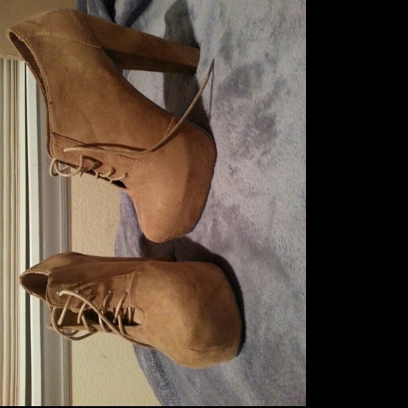 Chesnut high heel booties.