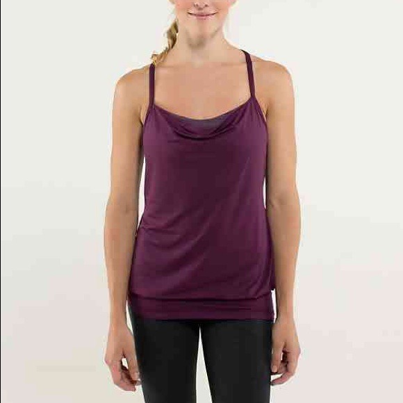 Lululemon C.Y.B. Tank in plum wee stripe