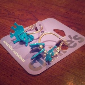 Claire's Elephant Hoop Earrings