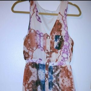 Watercolor high & low dress