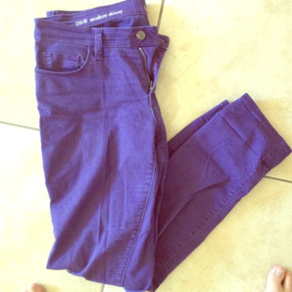 Sold! Gorgeous purple skinny Loft jeans!
