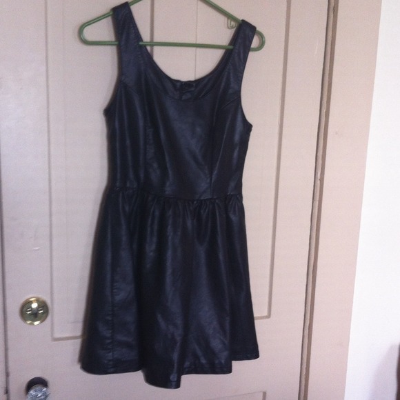 Faux leather dress