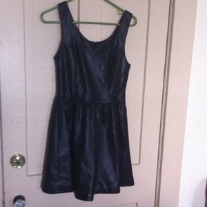 Faux leather dress