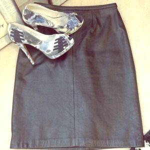 Black Leather Skirt