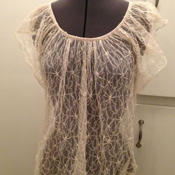 Poetry lace top Ivory Size Small