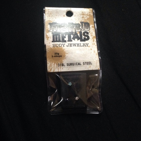 20g L shaped surgical steel star shaped nose rings