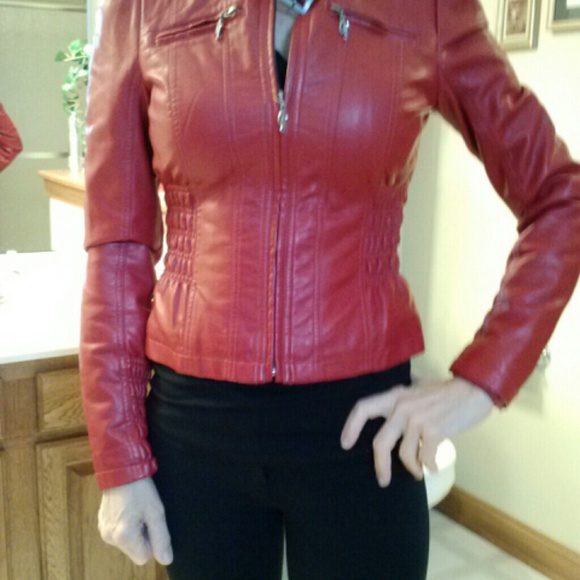 Guess red jacket xs