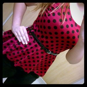 Red Polka Dot Top