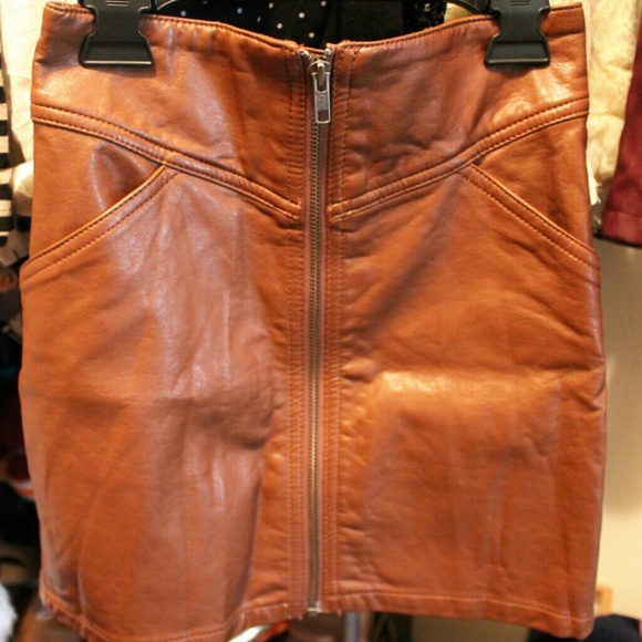 Faux leather skirt