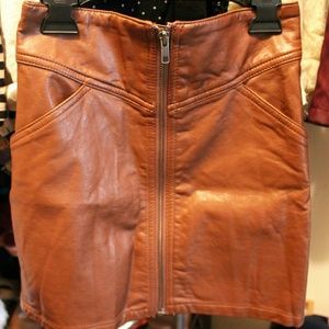 Faux leather skirt