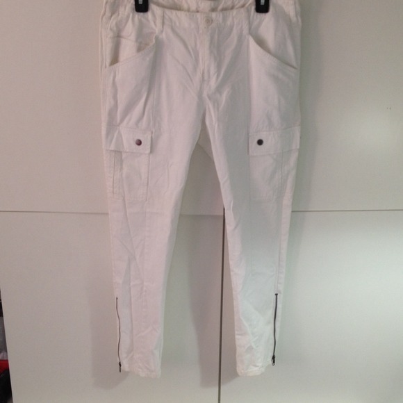 White Cargo Pants