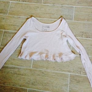 FP Cropped thermal with ruffle