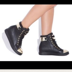 Black Sneaker Wedges