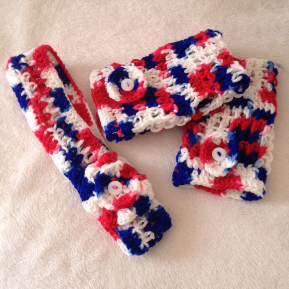 Hand made earband headband warmer hand warmer - Picture 2 of 2