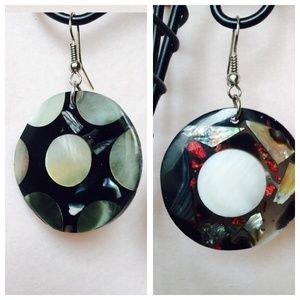 SOLD Shell Bullseye earrings Bundle of 2
