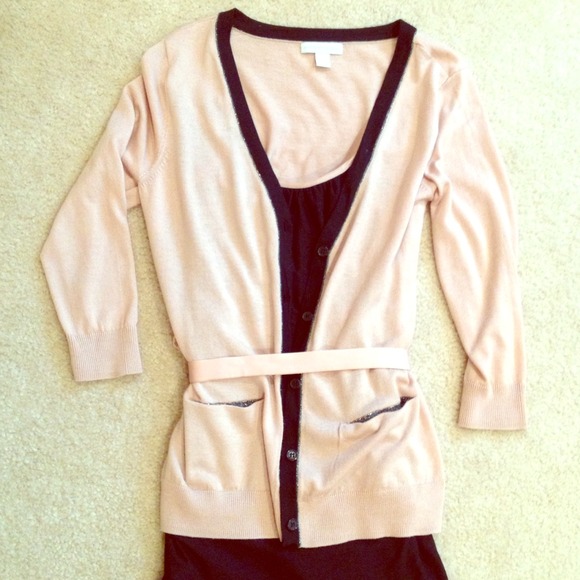 Pink & Black Cardigan & Top