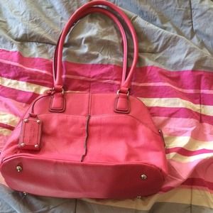 Tignanello hot pink leather purse