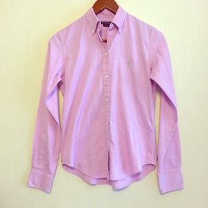 Pink Ralph Lauren Golf Button Up