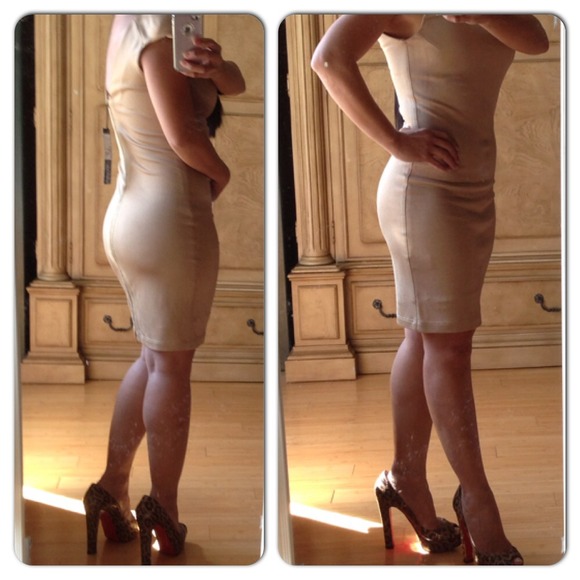 NWT Gripp Cream Nude Bodycon XS Small - Picture 4 of 4