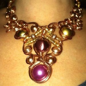 "SOLD" Wire wrapped necklace.