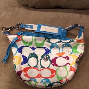 Coach scribble hobo bag