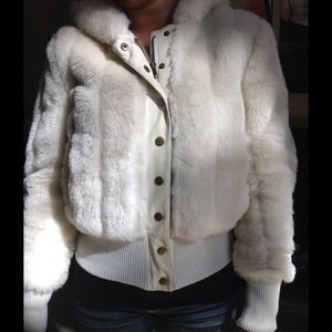 Faux Fur Jacket with Hoodie