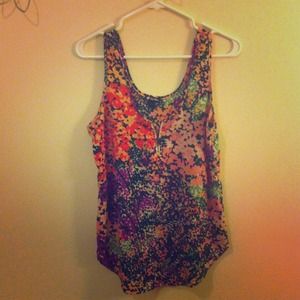 Floral Tank with Zipper