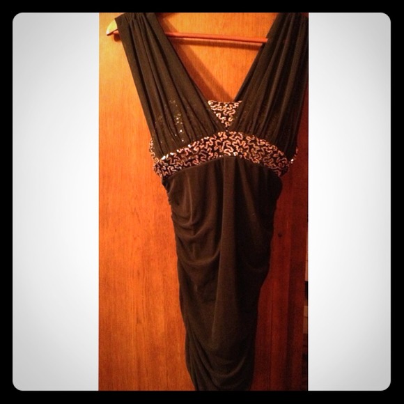 Gold and black dress