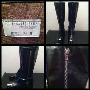 La Canadienne Montreal(black patent mid heel)