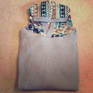 Cozy patterned hoodie