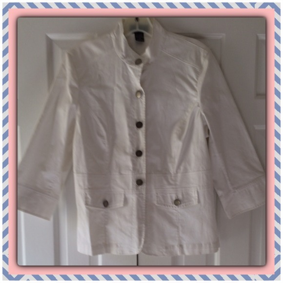 REDUCED. $10.   BSporty white cotton jacket