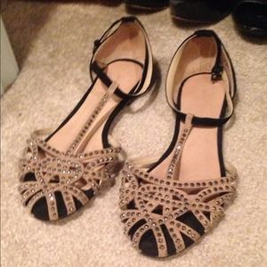 Zara bejeweled flats