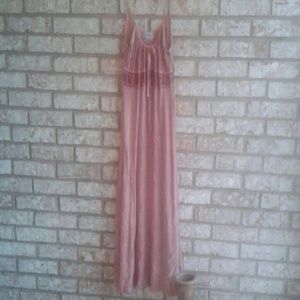 MAUVE PINK LONG MAXI DRESS