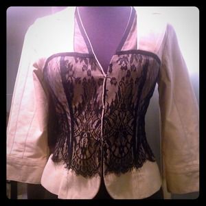 Marciano black corset lace jacket top. Size 4