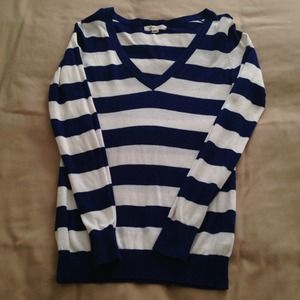 Navy & White striped sweater shirt