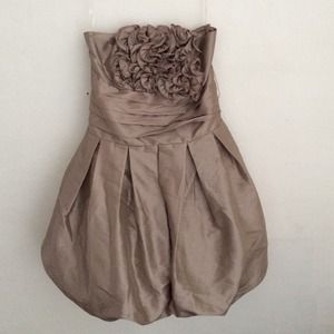 Strapless champagne dress