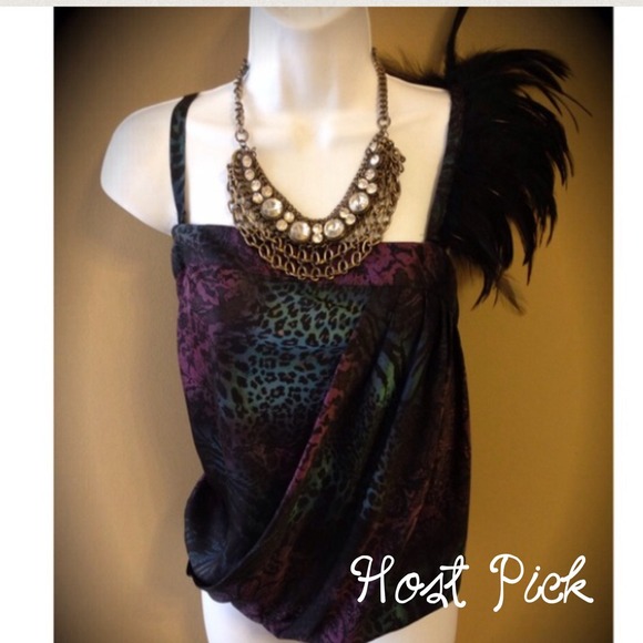 BISOU BISOU  Tops - 🎉2X HP Hey Baby I'm A Rockstar💋Fab Feathered Top