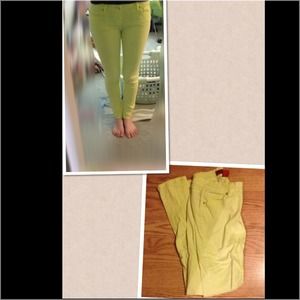 Neon yellow jeans
