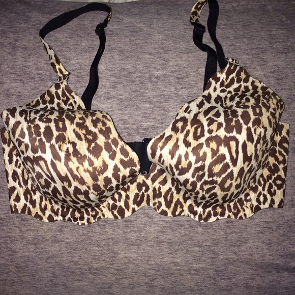 VS Victorias Secret black/leopard reversible bra - Picture 1 of 4