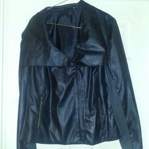 Polyester leather look hot blazer never worn