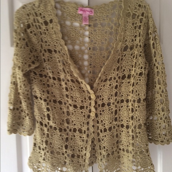 Open knit short coverup