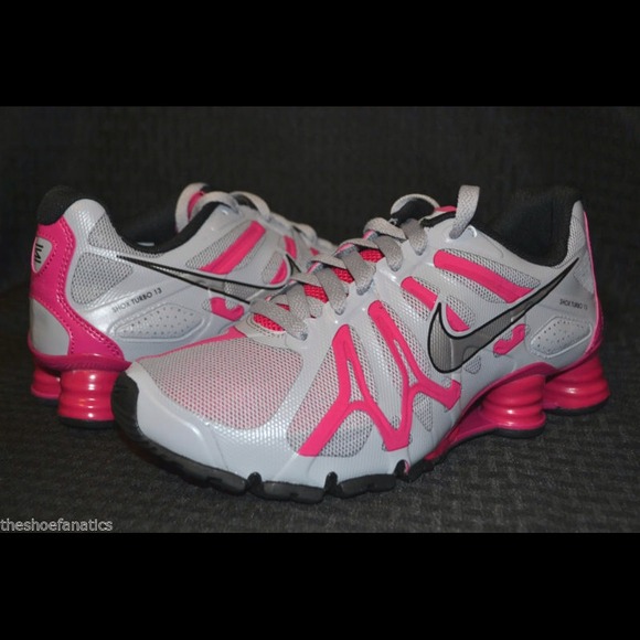 Nike shoxs silver pink and grey