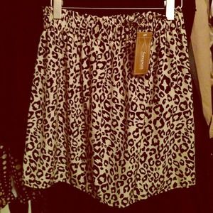 Francesca's leopard skirt
