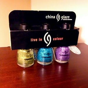 *china glaze* ||| pack. Glitter+CRACKLE