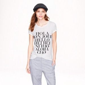 J. Crew Hello Graphic Tee