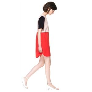 Dresses & Skirts - SOLD Mondrian Nude Black Coral Colour Block Dress Dresses & Skirts - SOLD Mondrian Nude Black Coral Colour Block Dress