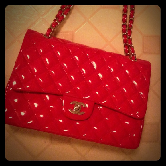 Red patent jumbo